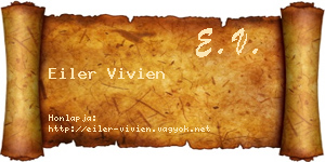 Eiler Vivien névjegykártya